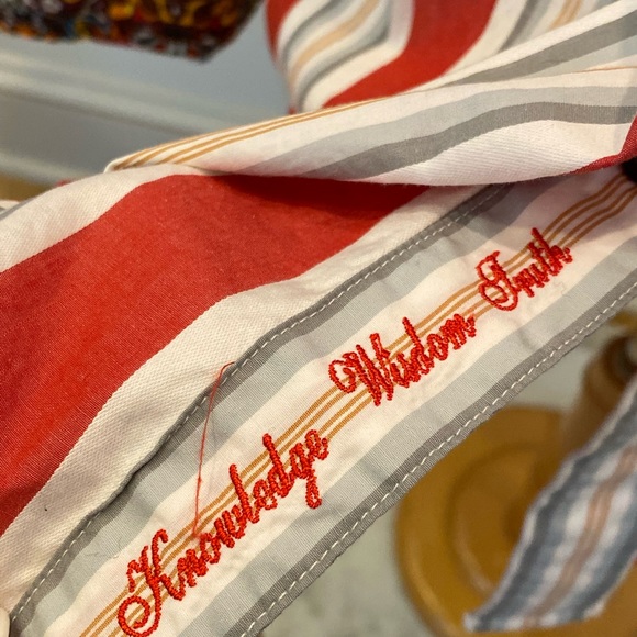 Robert Graham Mens White Shirt w Orange Gray Stripes / Contrasting Print / 2XL - Picture 9 of 16